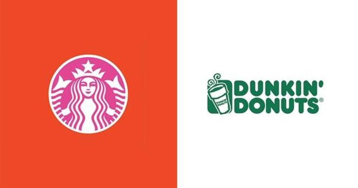 Дизайнер показала, как выглядят лого брендов в цвете своих конкурентов.