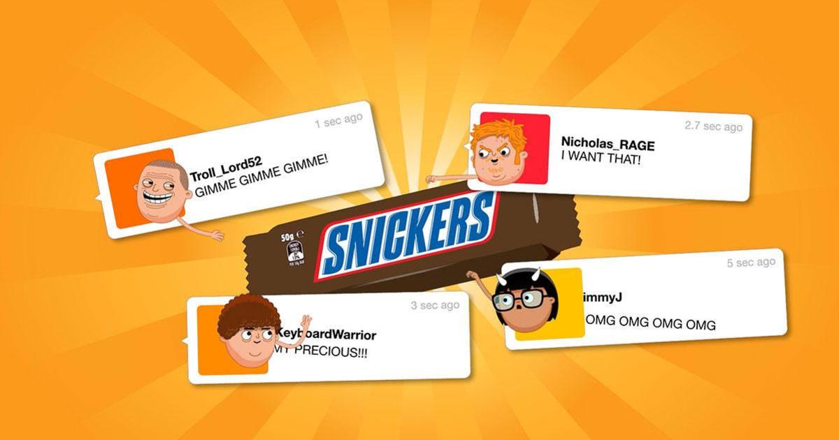 Snickers привязал цену на батончики к настроениям интернет-пользователей.