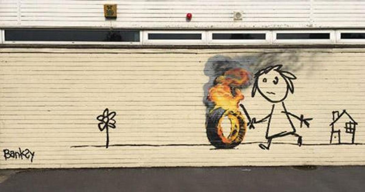 Художник граффити Бэнкси отблагодарил начальную школу своим рисунком.