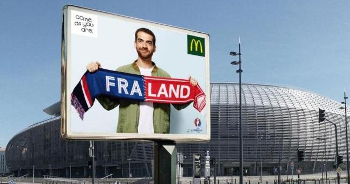 McDonald&#8217;s объединил страны в Outdoor кампании для Евро 2016.