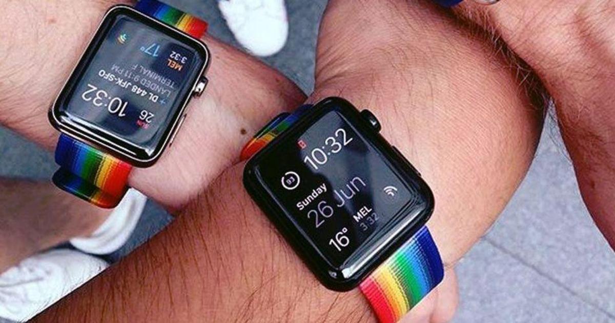 Apple раздала сотрудникам «радужные» ремешки в честь гей-парада.