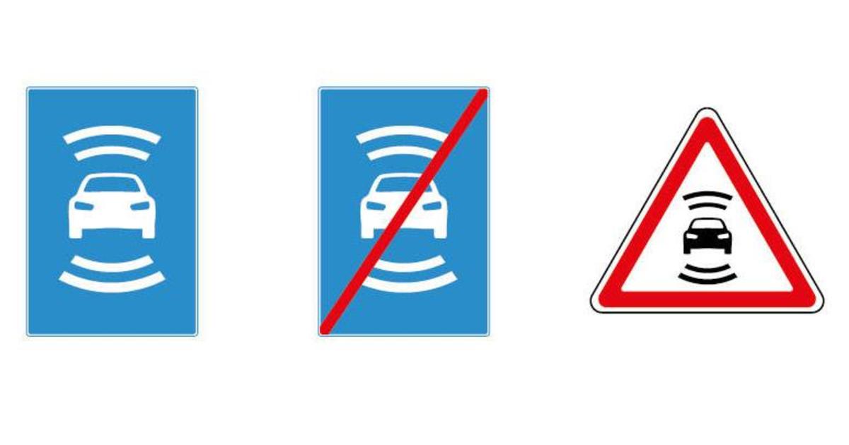 Студия Артемия Лебедева создала дорожные знаки для беспилотных автомобилей.