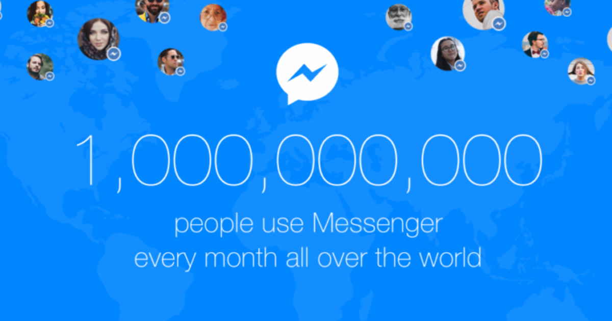Facebook Messenger отметил 1 млрд. ежемесячных активных пользователей.