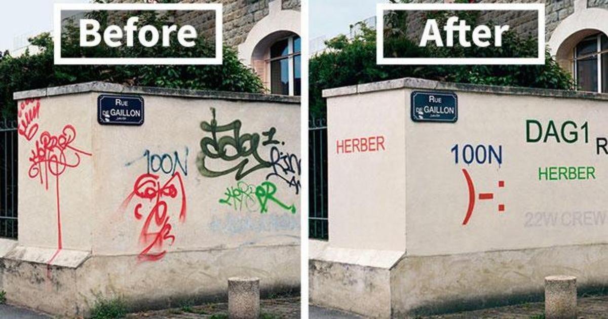 Французский художник «расшифровывает» граффити, делая их читаемыми.