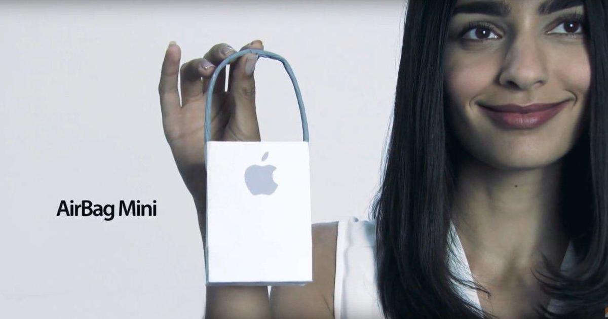 Запатентованный пакет Apple высмеяли в фейковой рекламе.