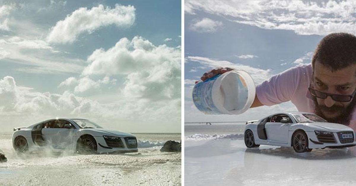 Фотограф снял рекламу $160.000 Audi с помощью игрушечного авто.
