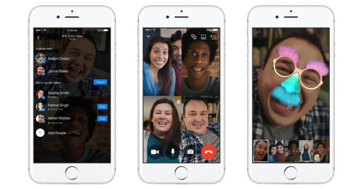 Facebook запустила групповые видеочаты для Messenger.