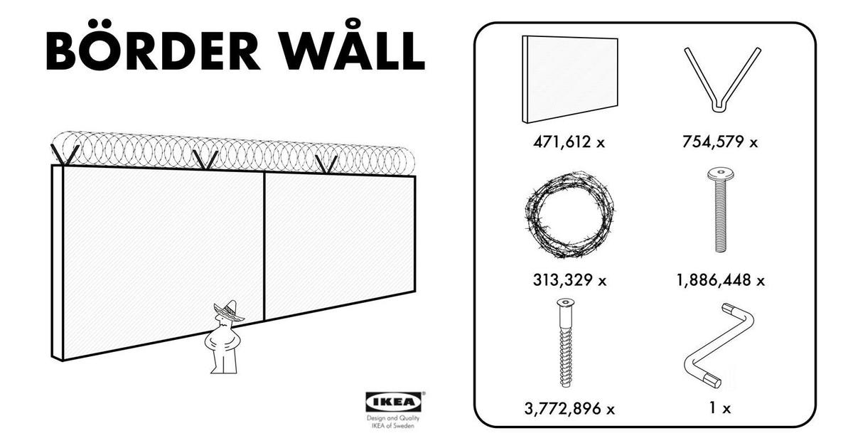 Трампу предложили построить границу с Мексикой в стиле IKEA.