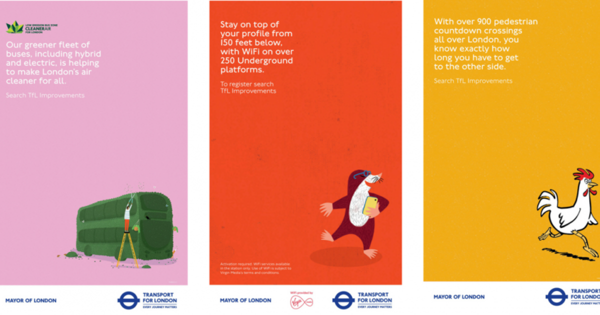 Яркие постеры убеждают британцев в усовершенствовании транспортной системы.