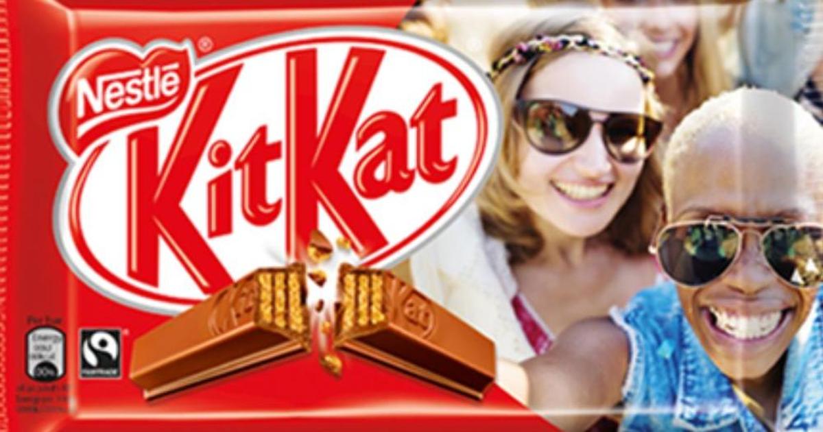 Kit Kat разместил лица покупателей на упаковке.