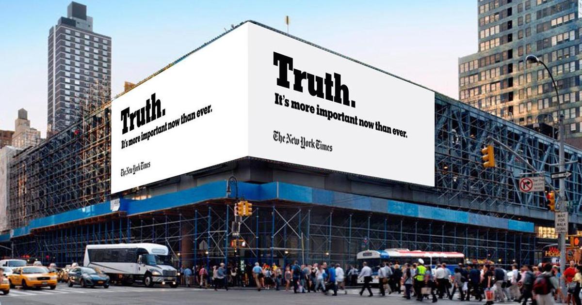 The New York Times присоединилась к дебатам о правде в кампании от Droga5.