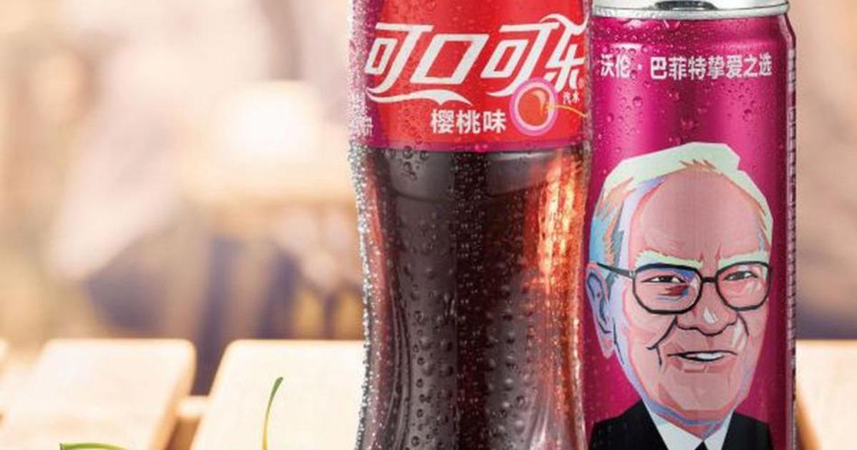 Лицо Уоррена Баффета украсило банки Cherry Coke в Китае.