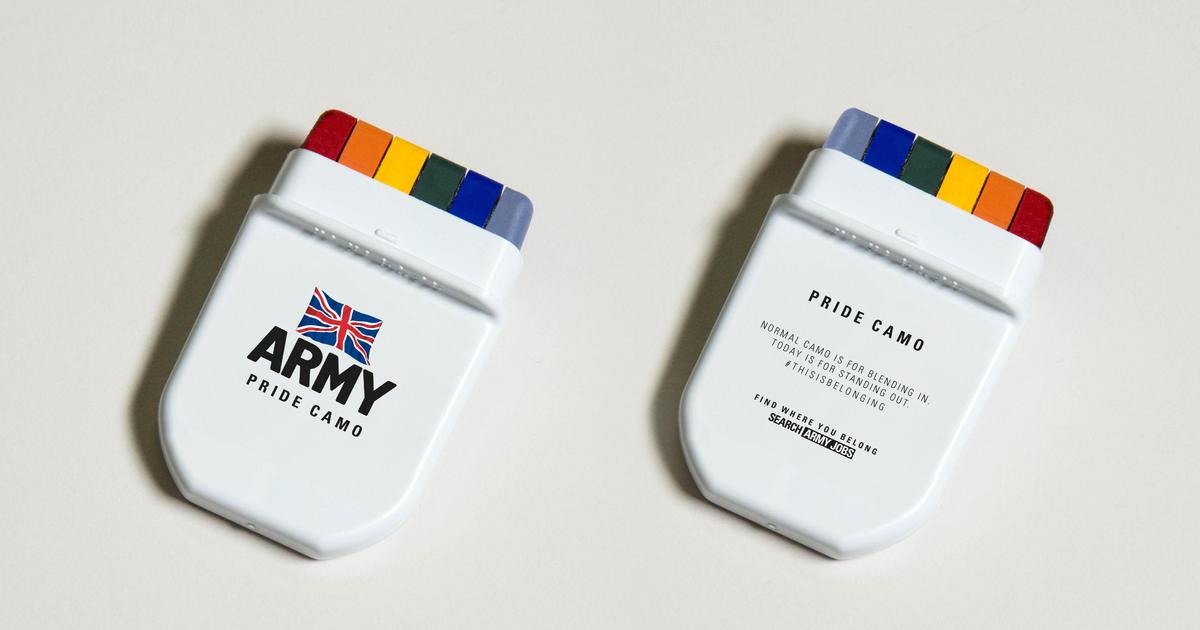 Армия Британии выпустила радужный камуфляжный крем, чтобы поддержать ЛГБТ.