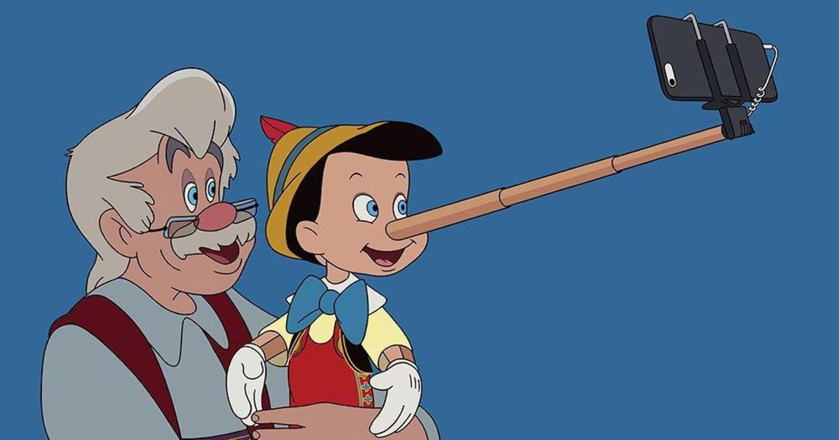 Пиноккио и сэлфи-палка: какими были бы диснеевские герои в 2017 году.