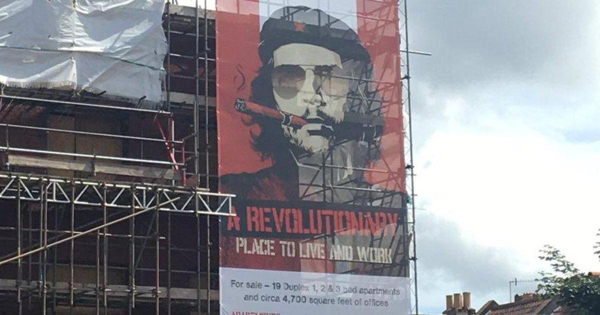 Че Гевара рекламирует «революционные» офисы и квартиры.