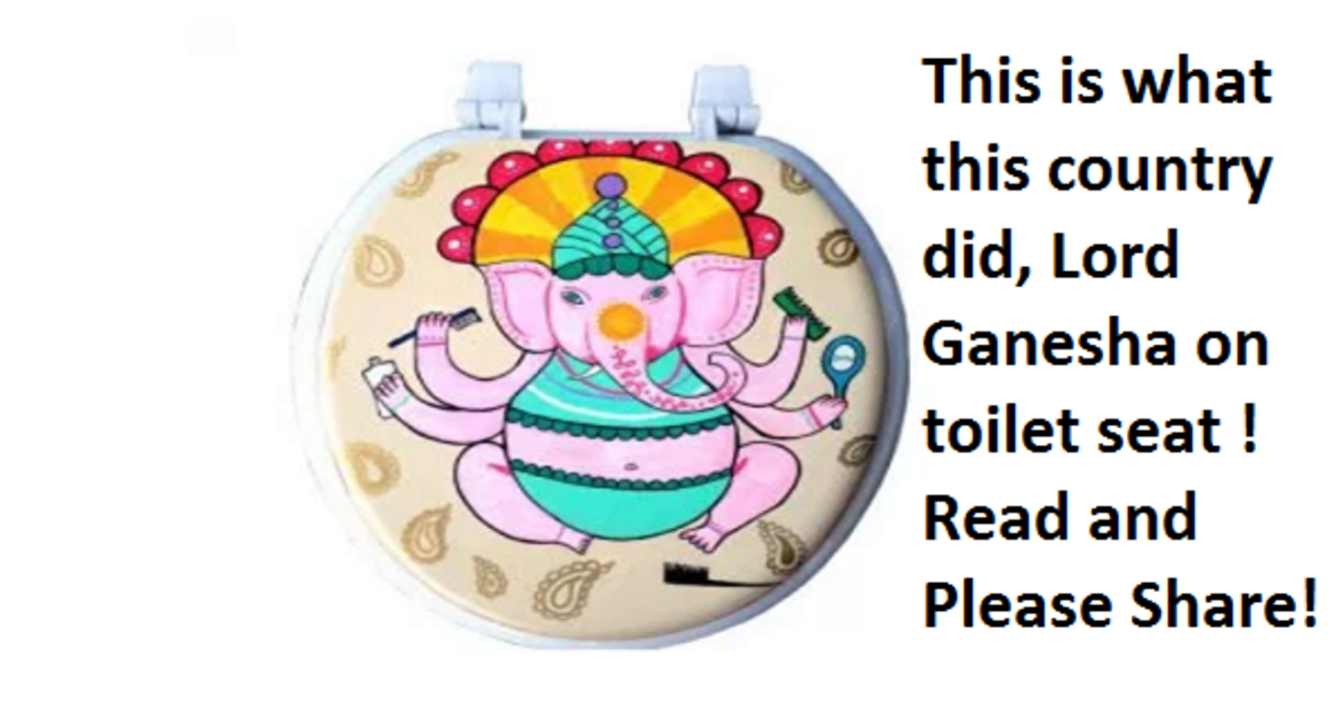 Туалетное сидение с богом Ганеши вызвало протесты индуистов.