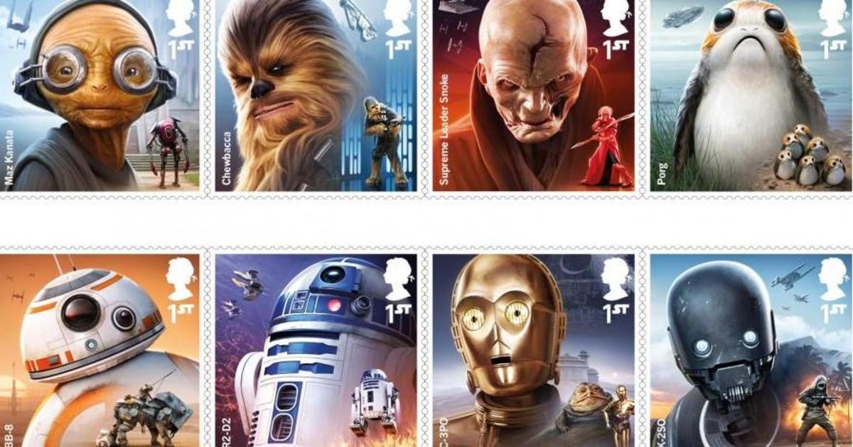 Royal Mail выпустила марки с героями «Звездных войн».