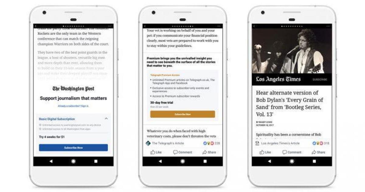 Facebook введет платный доступ к Instant Articles на мобильных девайсах.