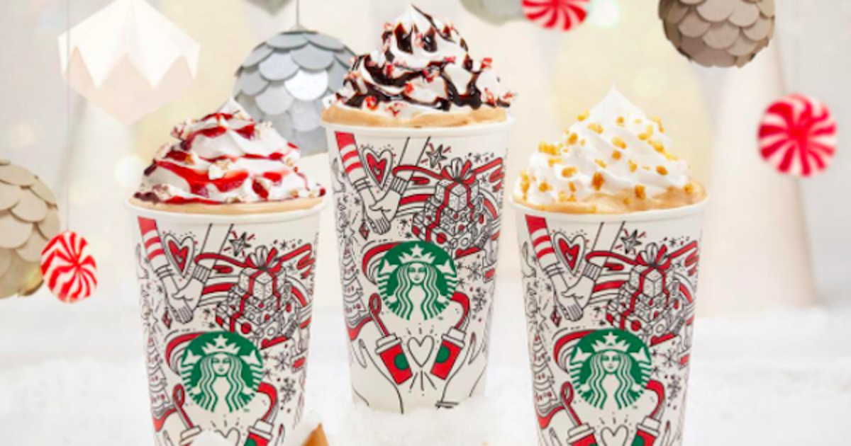 Starbucks показал первый рождественский дизайн стаканчиков для 2017.
