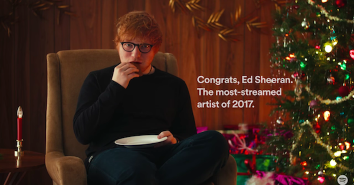 Spotify отдал честь Эду Ширану смешным роликом.
