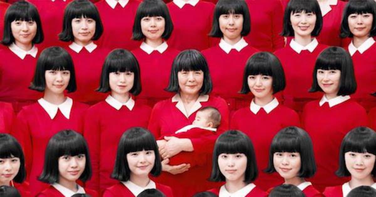 72 актрисы показали жизнь одной женщины в японской рекламе.