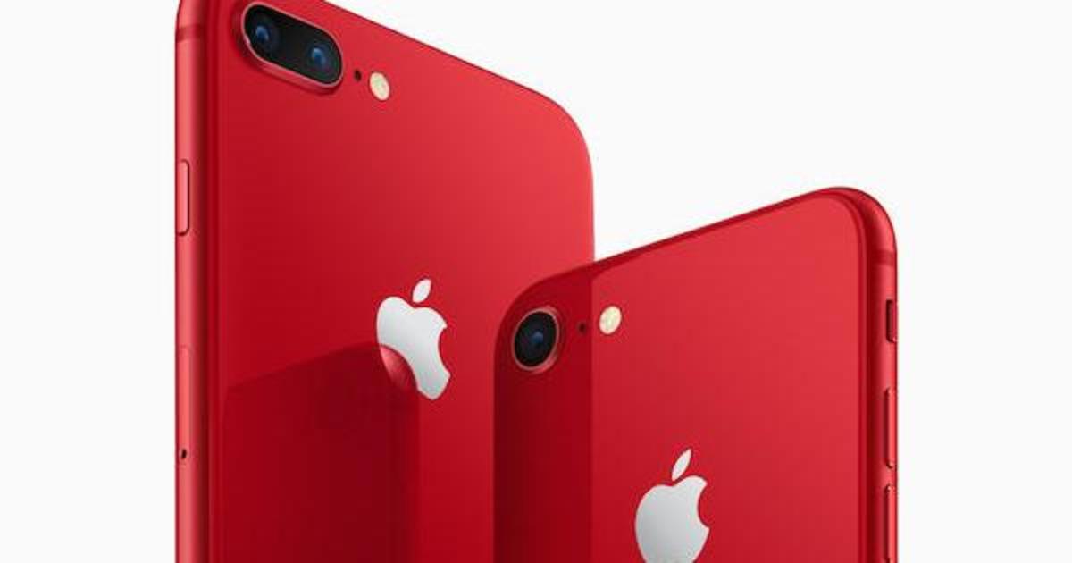 Apple выпустила красный iPhone 8 и 8 Plus.