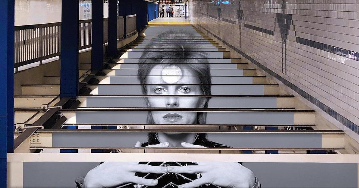 Spotify превратил станцию метро в мемориал Дэвида Боуи.