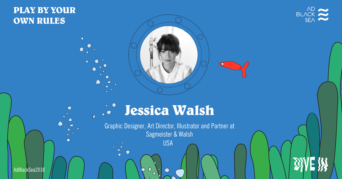 Jessica Walsh из Sagmeister &#038; Walsh на Ad Black Sea 2018.