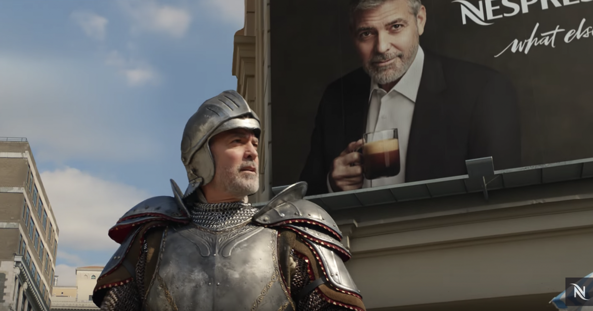 Джордж Клуни буквально сошел с большого экрана в поиске Nespresso.