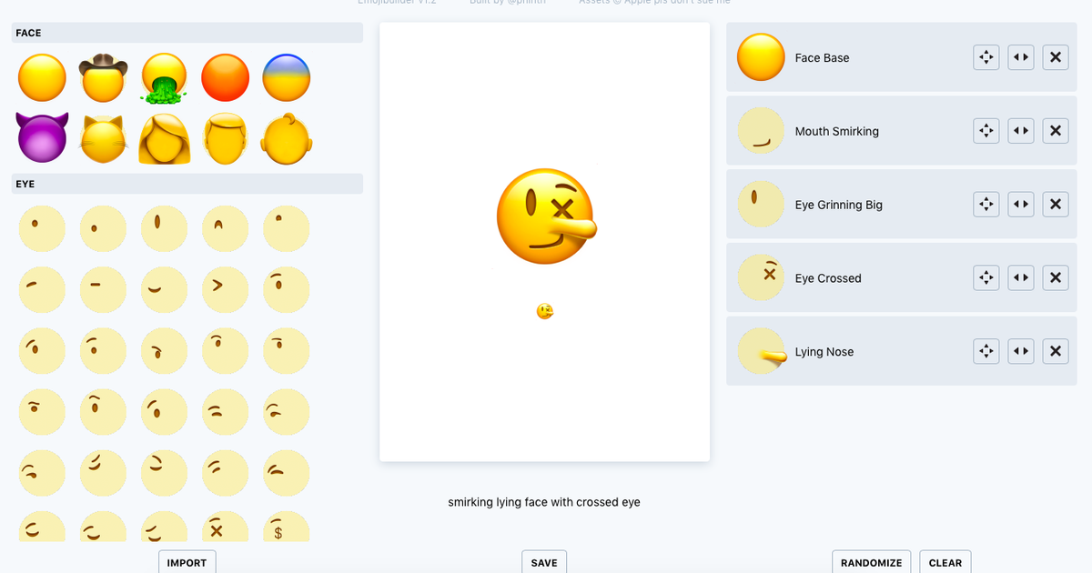 Американский дизайнер создал Emoji Builder — конструктор эмодзи.