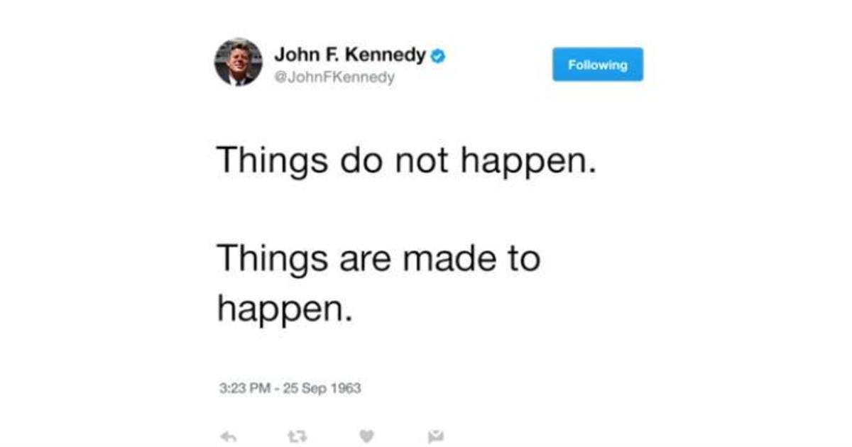 Джон Кеннеди теперь есть в Twitter. Делится своей политической мудростью.