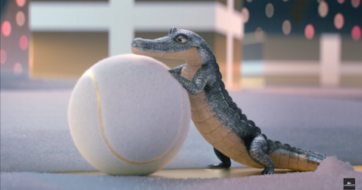 Lacoste выпустил рождественский ролик с игривым крокодилом.