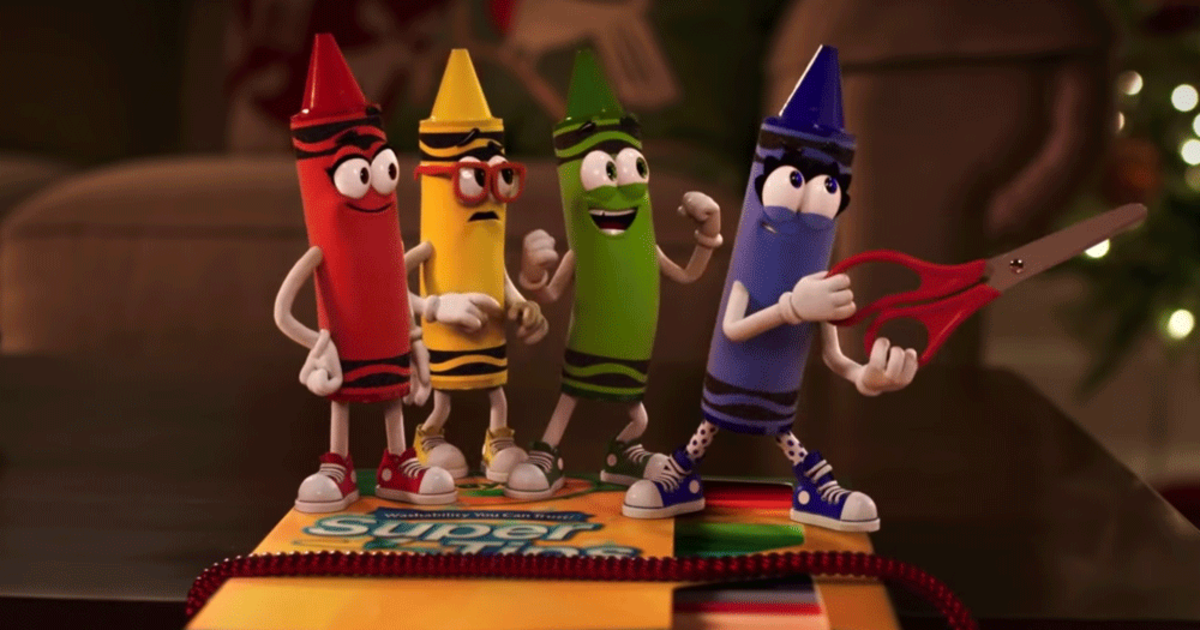 Персонажи Crayola стали главными героями в смешной новогодней рекламе бренда.
