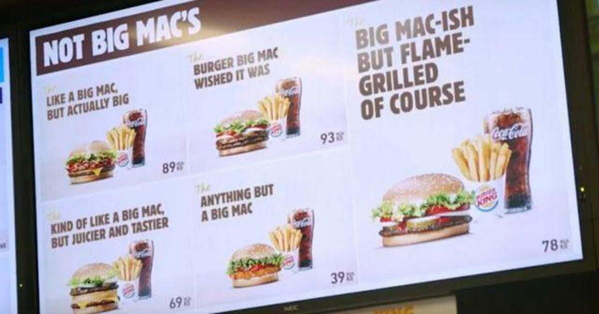 Burger King потроллил McDonald’s линейкой «Не БигМаков».