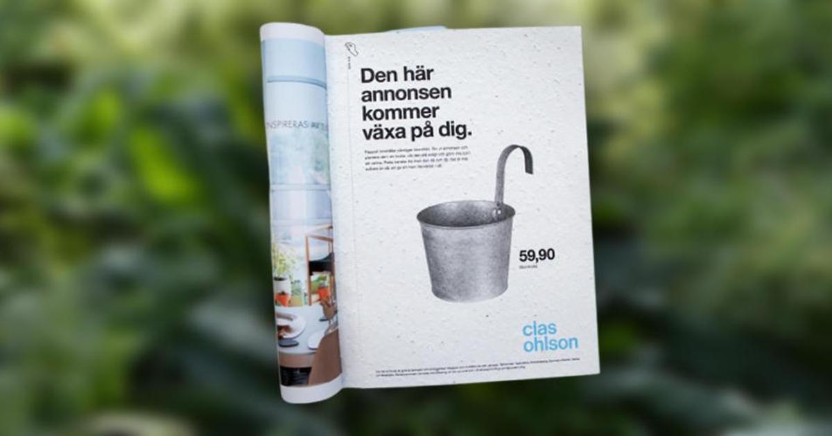 Шведская печатная реклама может стать цветком