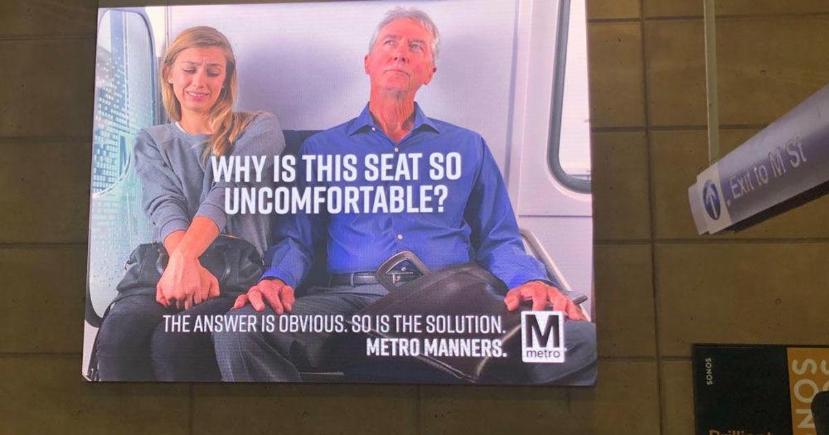 В метро Вашингтона повесили один борд о раздвигающих ноги мужчинах