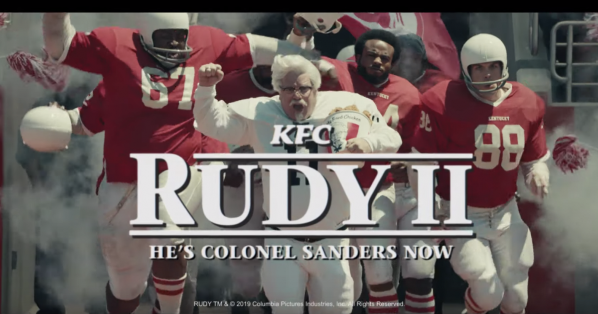 Герой фильма «Руди» становится Полковником Сандерсом в рекламе KFC
