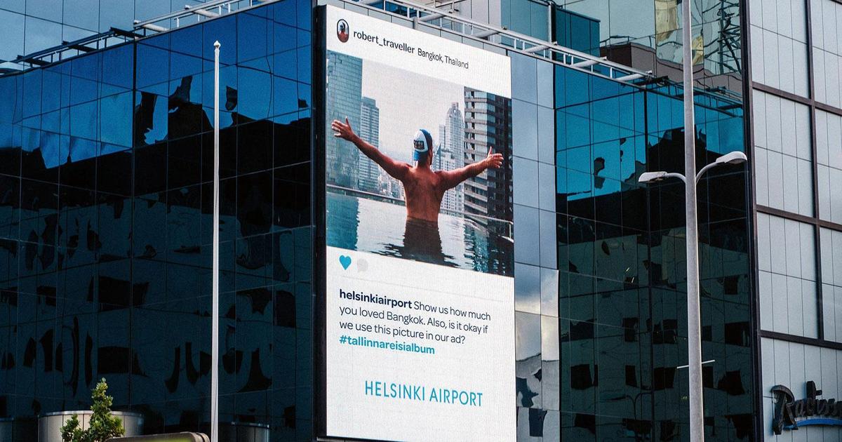 Аэропорт Хельсинки использовал фото жителей Таллина в Instagram для self-промо