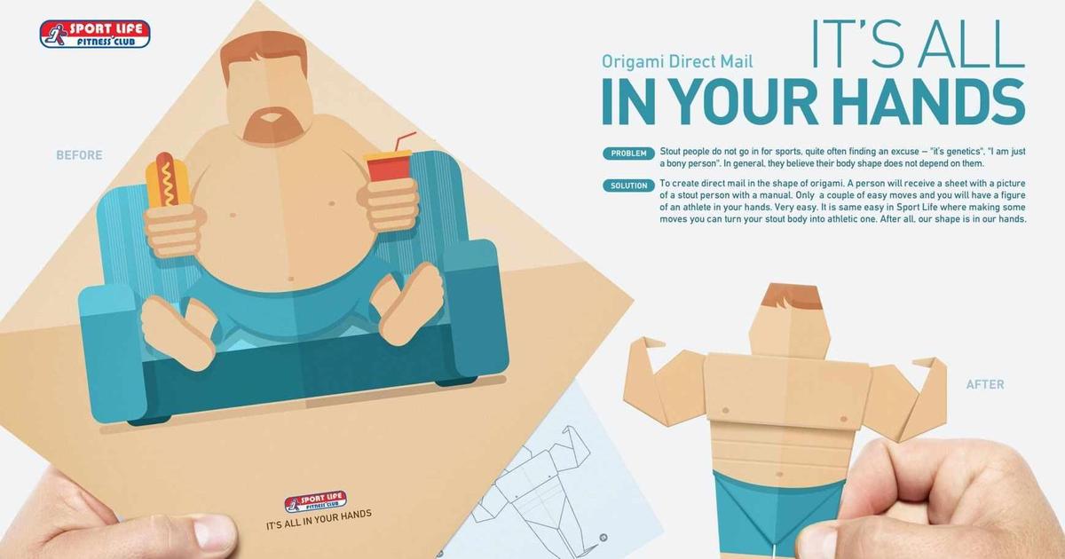 DM-кампания для Sport Life избавила от лишнего веса с помощью оригами.