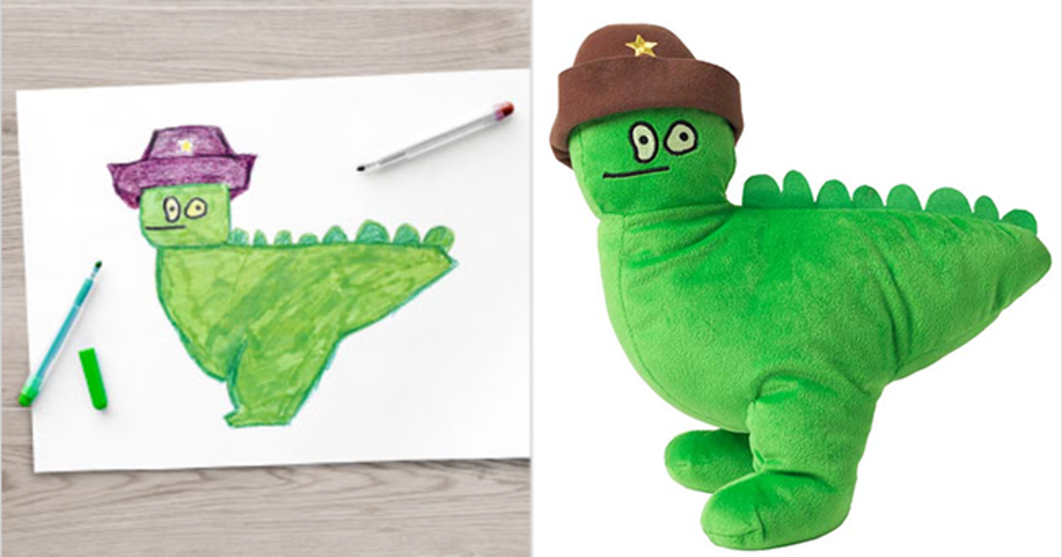 Ikea создала игрушки на основе детских рисунков.