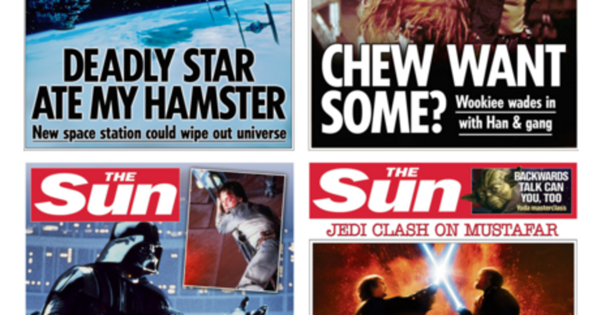 The Sun вышла с фейковыми новостями на обложках с героями Звездных Войн.