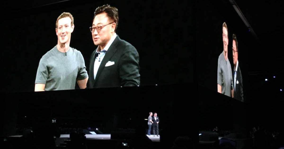 Цукерберг помог Samsung презентовать очки виртуальной реальности Gear VR.