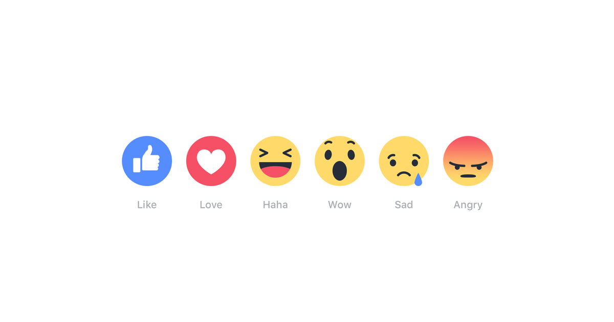Facebook запустил смайлики-реакции для всех пользователей.