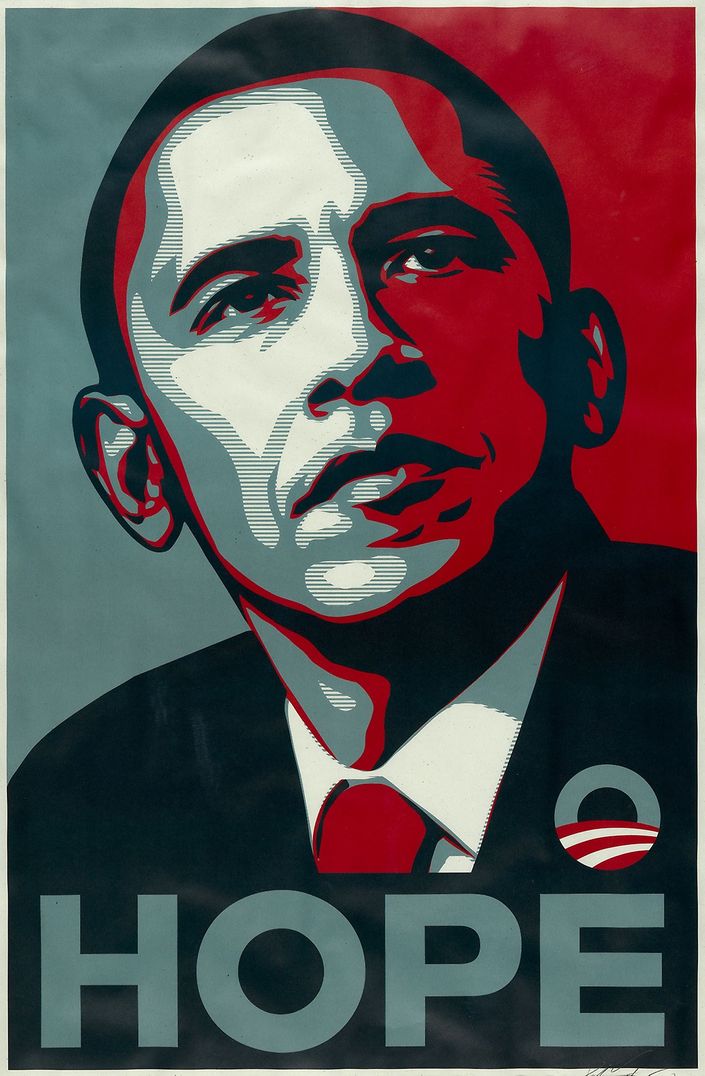 Плакат Барака Обамы HOPE