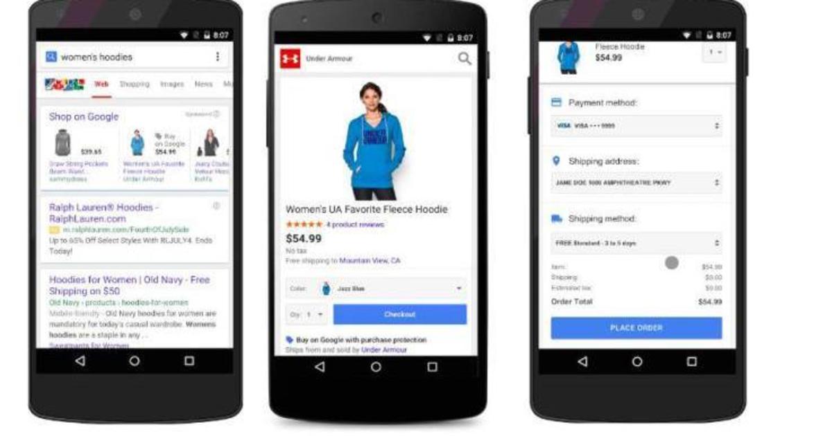 Google добавит кнопку «Купить» в мобильной рекламе.