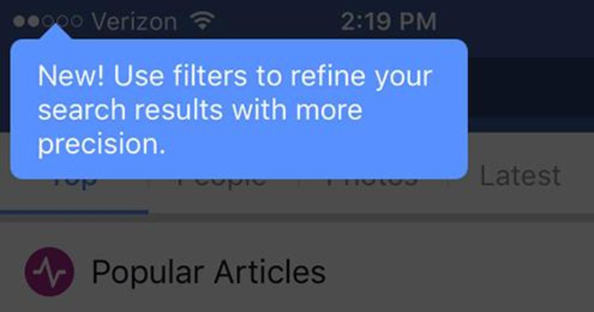 Facebook запустил новые фильтры поиска.