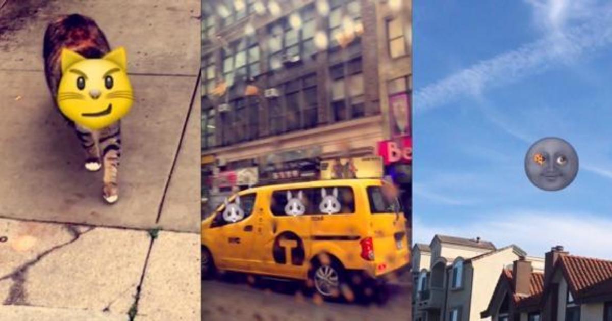 Snapchat добавил эмодзи-стикеры, которые передвигаются с видео.