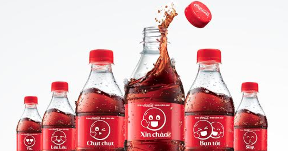 Coca-Cola разместила Emoji на бутылках.