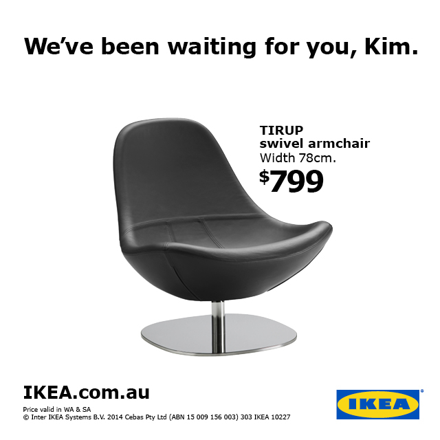 Австралийское агентство 303LOWE создала принт для Ikea, обыграв в рекламе сканадальное фото с Ким Кардашьян