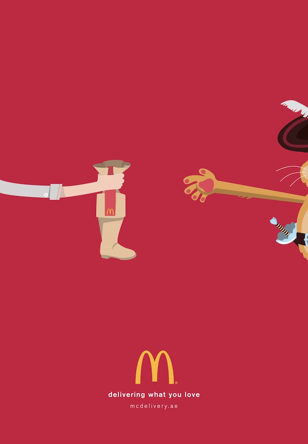 McDonald’s Dubai выпустил серию принтов, рекламируя сервис сети ресторанов быстрого питания, которая предоставляет то, что мы любим